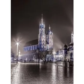   Piac éjjel poszter, fotótapéta, Vlies  (184x254 cm, álló)