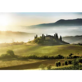   Ház a dombtetőn poszter, fotótapéta, Vlies (104 x 70,5 cm)