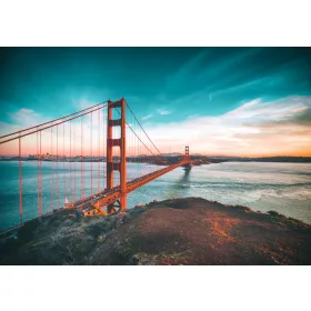  Golden Gate híd poszter, fotótapéta, Vlies (104 x 70,5 cm)