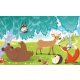 Színes Zoo poszter, fotótapéta, Vlies (104 x 70,5 cm)