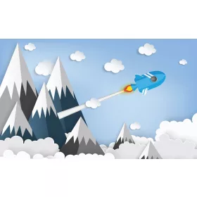 Űrhajó poszter, fotótapéta, Vlies (104 x 70,5 cm)