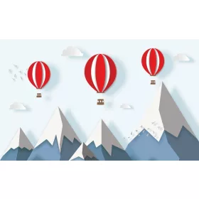 Hőlégballonok poszter, fotótapéta, Vlies (104 x 70,5 cm)