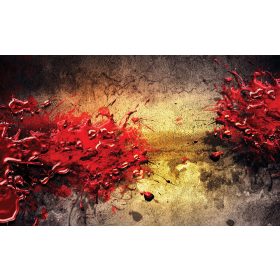   Egy csöpp piros poszter, fotótapéta, Vlies (104 x 70,5 cm)