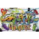 Utcai graffiti poszter, fotótapéta, Vlies (104 x 70,5 cm)