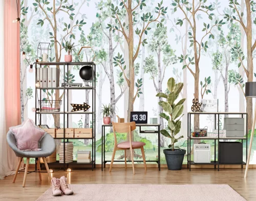 Erdő poszter, fotótapéta, Vlies (104 x 70,5 cm)