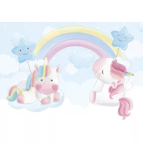 Egyszarvúk poszter, fotótapéta, Vlies (104 x 70,5 cm)