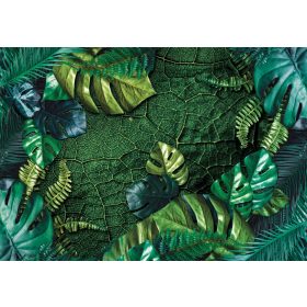 Zöld levelek poszter, fotótapéta, Vlies (104 x 70,5 cm)