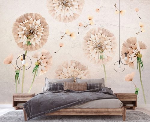 Pitypangok poszter, fotótapéta, Vlies (104 x 70,5 cm)