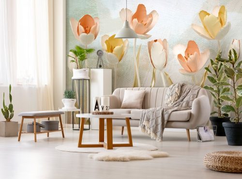 Tulipánok poszter, fotótapéta, Vlies (104 x 70,5 cm)