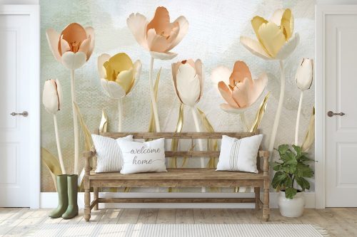 Tulipánok poszter, fotótapéta, Vlies (104 x 70,5 cm)