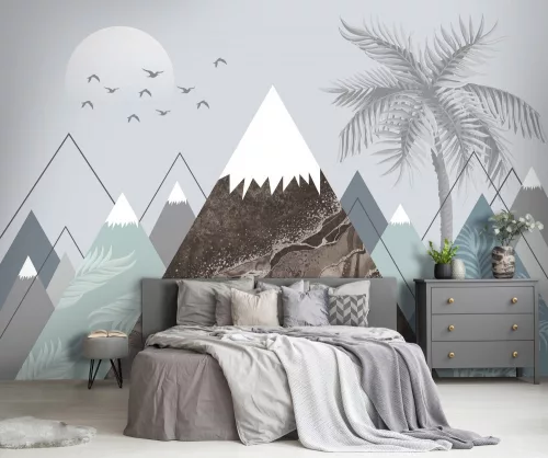 Hegyek poszter, fotótapéta, Vlies (104 x 70,5 cm)