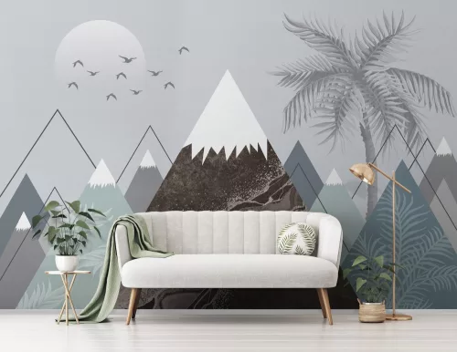 Hegyek poszter, fotótapéta, Vlies (104 x 70,5 cm)