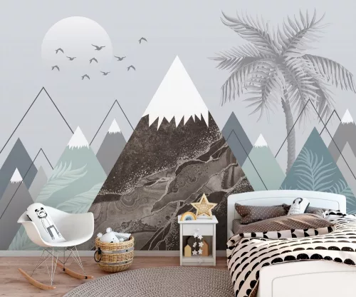 Hegyek poszter, fotótapéta, Vlies (104 x 70,5 cm)