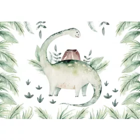   Dinó levelek közt poszter, fotótapéta, Vlies (104 x 70,5 cm)