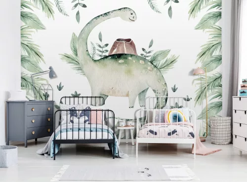 Dinó levelek közt poszter, fotótapéta, Vlies (104 x 70,5 cm)