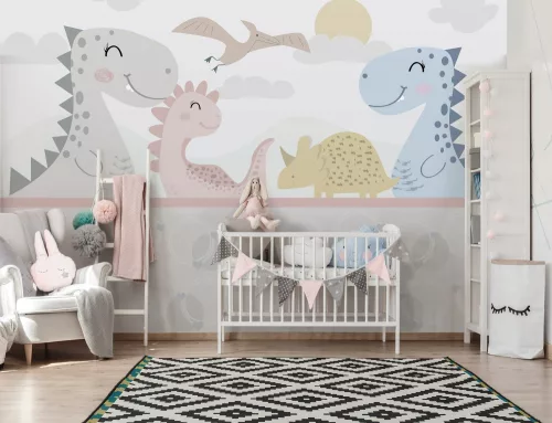 Dinó mese figurák 1 poszter, fotótapéta, Vlies (104 x 70,5 cm)