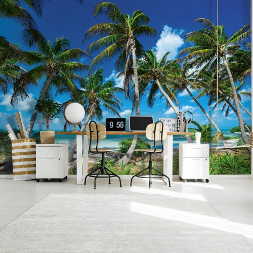 Fás tengerpart poszter, fotótapéta, Vlies (104 x 70,5 cm)