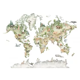 Világ térkép poszter, fotótapéta, Vlies (104 x 70,5 cm)