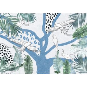 Állatok a fán poszter, fotótapéta, Vlies (104 x 70,5 cm)