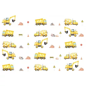 Munkagépek poszter, fotótapéta, Vlies (104 x 70,5 cm)