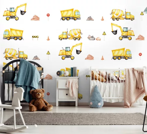 Munkagépek poszter, fotótapéta, Vlies (104 x 70,5 cm)