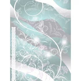   Levél minta poszter, fotótapéta, Vlies  (184x254 cm, álló)