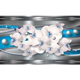 Virág minta poszter, fotótapéta, Vlies (104 x 70,5 cm)