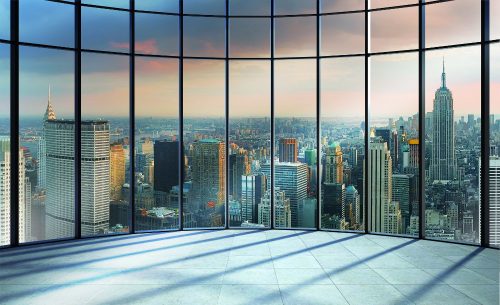 New York felhőkarcolóból poszter, fotótapéta Vlies (208 x 146 cm)