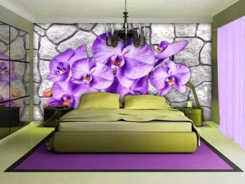 Orchidea poszter, fotótapéta, Vlies (104 x 70,5 cm)