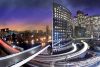 Night Light city poszter, fotótapéta Vlies (208 x 146 cm)