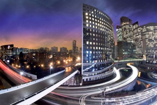 Night Light city poszter, fotótapéta Vlies (208 x 146 cm)