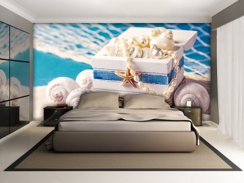 Kagylók poszter, fotótapéta, Vlies (104 x 70,5 cm)