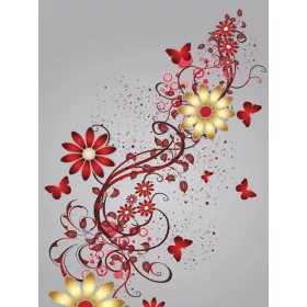   Virág minta poszter, fotótapéta, Vlies  (206x275 cm, álló)