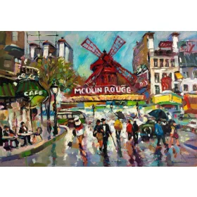 Moulin Rouge poszter, fotótapéta, Vlies (104 x 70,5 cm)