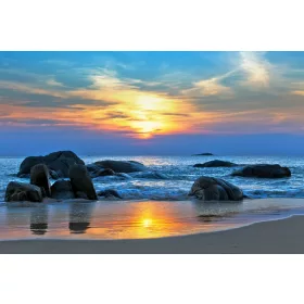 Naplemente poszter, fotótapéta, Vlies (104 x 70,5 cm)