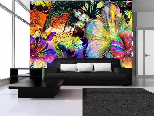 Szines pillangó poszter, fotótapéta Vlies (208 x 146 cm)