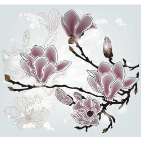 Magnólia poszter, fotótapéta, Vlies (104 x 70,5 cm)