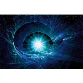   Cosmic Twist kékben  poszter, fotótapéta, Vlies (104 x 70,5 cm)