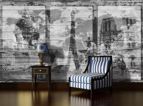 Párizs poszter, fotótapéta, Vlies (104 x 70,5 cm)