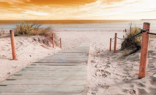 Út a strandra poszter, fotótapéta Vlies (152,5 x 104 cm)
