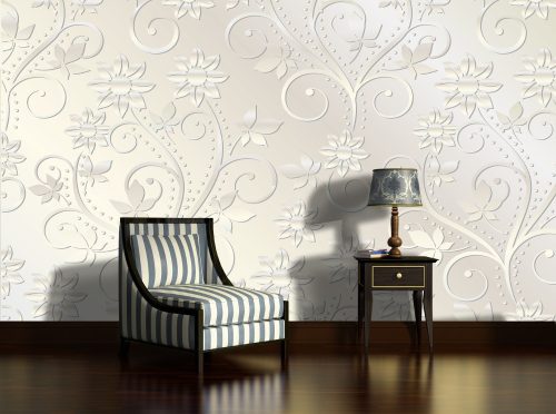 Virág minta poszter, fotótapéta, Vlies (104 x 70,5 cm)