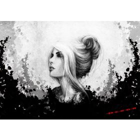   Absztrakt női fej poszter, fotótapéta, Vlies (104 x 70,5 cm)