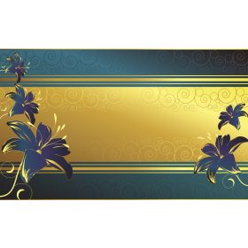 Virág minta poszter, fotótapéta, Vlies (104 x 70,5 cm)