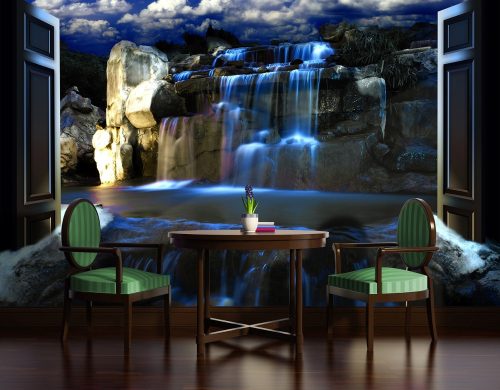 Vízesés poszter, fotótapéta Vlies (152,5 x 104 cm)