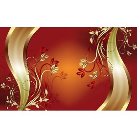 Virág minta poszter, fotótapéta, Vlies (104 x 70,5 cm)