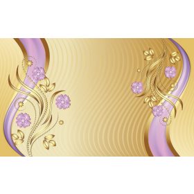 Virág minta poszter, fotótapéta, Vlies (104 x 70,5 cm)