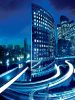 Night City Light poszter, fotótapéta, Vlies  (184x254 cm, álló)