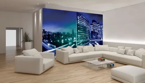 Night City Light poszter, fotótapéta, Vlies (104 x 70,5 cm)