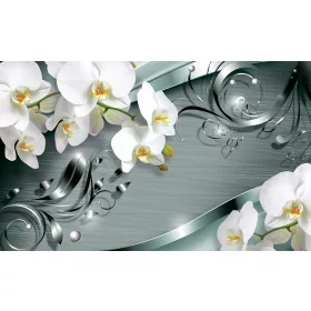 Virág minta poszter, fotótapéta, Vlies (104 x 70,5 cm)