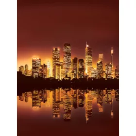   Night City Light poszter, fotótapéta, Vlies  (184x254 cm, álló)